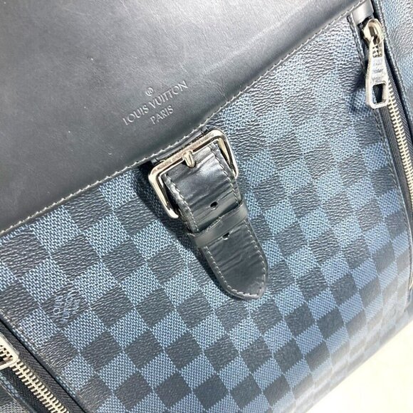 Authenticity GuaranteeLOUIS VUITTON N41586 Damier Cobalt Newport Bag Backpack - Picture 8 of 16